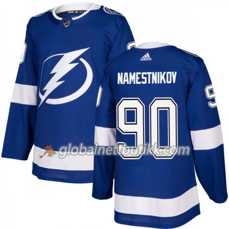 Tampa Bay Lightning Hockeydrakt Vladislav Namestnikov 90 2017-2018 Blå Adidas Authentic - Herre